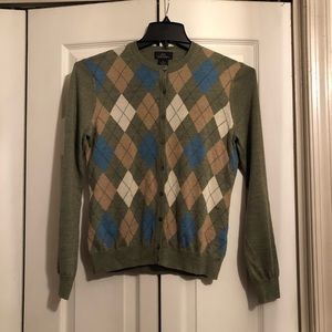 Brooks Brothers 346 Sweater Merino Wool Cardigan M